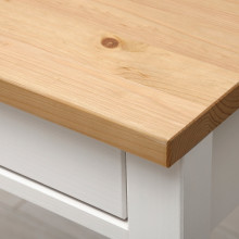 HEMNES مكتب بدرجين, أبيض/بني فاتح, 120x47 سم
