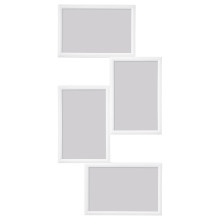 YLLEVAD طقم براويز لعدد 4 صور, أبيض, 21x41 سم