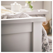 HEMNES إطار تخت، أبيض Luröy، 120×200سم