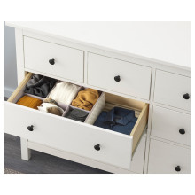 HEMNES خزانة بـ 8 أدراج, أبيض, 160x96 سم