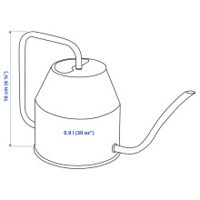 VATTENKRASSE أبريق سقي, عاجي/لون ذهبي, 0.9 ل