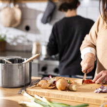 HEMKOMST قدر مع غطاء, ستينلس ستيل/زجاج, 5 ل