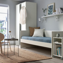 VIHALS تخت نهاري مع فرشة, أبيض/Åfjäll متين., 80x200 سم