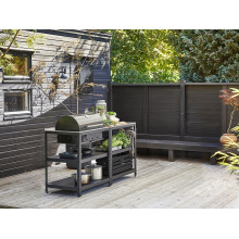 GRILLSKÄR مطبخ مع شواية فحم، خارجية, ستينلس ستيل, 172x61 سم