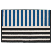 VÄNDPLATS سجادة، وبر قصير, أزرق أسود/شريط, 60x90 سم