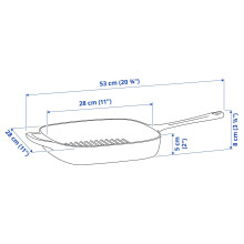 VARDAGEN مقلاة شواء, حديد الزهر, 28x28 سم