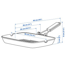GRILLA مقلاة شواء, مانع للالتصاق, 36x26 سم