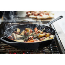 GRILLSKÄR شواية فحم مع طاولة جانبية, ستينلس ستيل/خارجي, 93/116x61 سم