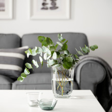 POMP مزهرية/مصباح, زجاج شفاف, 18 سم