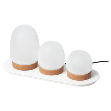 PRAKTSPIREA طقم إضاءة زينة LED من 4 قطع, مع قاعدة شحن