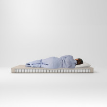 VANNAREID فرشة بنوابض مغلّفة, صلبة أكثر/بيج, 80x200 سم