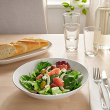 GODMIDDAG صحن عميق, أبيض, 23 سم