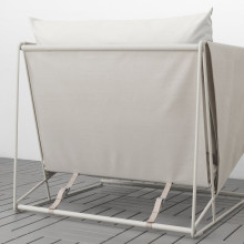 HAVSTEN كرسي بذراعين، خارجي, بيج/بيج