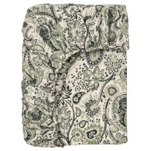 RODGERSIA شرشف بمطاط, أخضر/أبيض, 90x200 سم