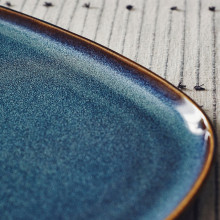 GLADELIG صحن, أزرق, 31x19 سم