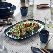 GLADELIG صحن, أزرق, 31x19 سم