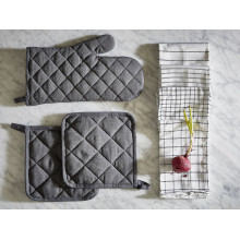 RINNIG منشفة شاي, أبيض/رمادي غامق/نقش, 45x60 سم