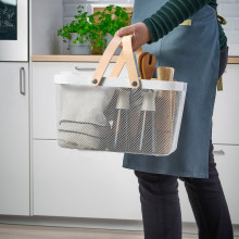 RISATORP سلة, أبيض, 27x42x23 سم