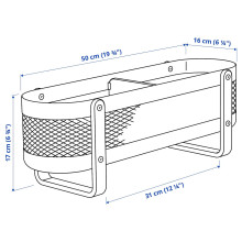 RISATORP منظم مكتب, أبيض, 50x16x17 سم
