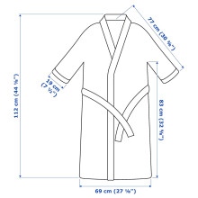 ROCKÅN روب حمّام, أبيض, L/XL