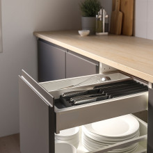 UPPDATERA رف سكاكين, فحمي, 20x50 سم