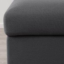 VIMLE مسند قدم مع تخزين., Hallarp رمادي