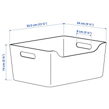 UPPDATERA صندوق, أبيض, 34x24 سم