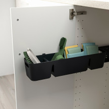 UPPDATERA صندوق مع زلاقة, فحمي, 50x15x12 سم