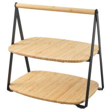 FULLSPÄCKAD صينية تقديم, خيزران/أسود, 28x20 سم
