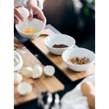 TYNGDLÖS صينية مع 3 سلطانيات, خيزران/أبيض