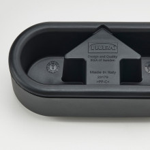 FRUKTPLOCKARE فرشاة وبر, أسود / رمادي فاتح, 12x6x4 سم