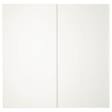 HASVIK زوج أبواب سحّابة, أبيض, 200x201 سم