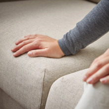VIMLE كنبة 3 مقاعد, مع أريكة طويلة/Gunnared بيج