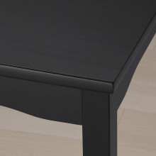 HÄGERNÄS طاولة و 4 مقاعد مرتفعة, أسود صنوبر