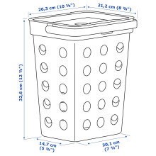 HÅLLBAR حاوية بغطاء للنفايات العضوية, رمادي فاتح, 10 ل