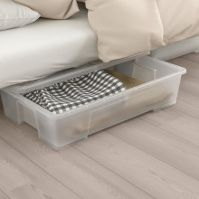 NYHAMN كنبة-تخت 3 مقاعد, مع فرشة ذات نوابض جيبية/Knisa رمادي/بيج