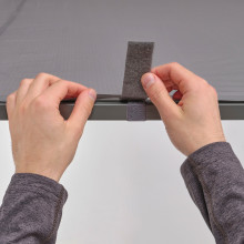 GUNNÖN مظلة, رمادي غامق/رمادي, 238x233 سم