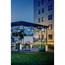 GUNNÖN مظلة, رمادي غامق/رمادي, 238x233 سم