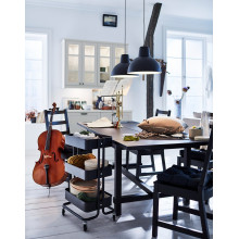 NORDVIKEN / NORDVIKEN طاولة و 6 كراسي, أسود/أسود, 210/289x105 سم