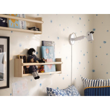 FLISAT تخزين حائطي, صنوبر مصبوغ أبيض فاتح, 70x9x16 سم