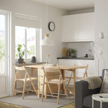 NORDEN / FRÖSVI طاولة و 4 كراسي, بتولا/زان, 26/89/152 سم