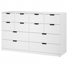 NORDLI خزانة مع 12 درج, أبيض, ‎160x99 سم‏