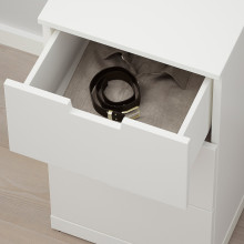 NORDLI خزانة بـ 3 أدراج, أبيض, 40x76 سم