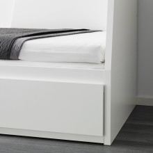 FLEKKE هيكل تخت نهاري مع درجين, أبيض, 80x200 سم