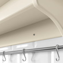 TORNVIKEN رف حائط, أبيض-عاجي, 120 سم