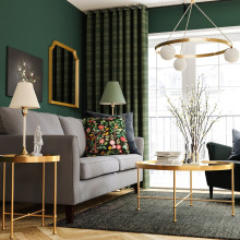 TORSJÖ طاولة قهوة, مظهر الذهب/زجاج, 88 سم