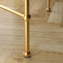 TORSJÖ طاولة قهوة, مظهر الذهب/زجاج, 88 سم