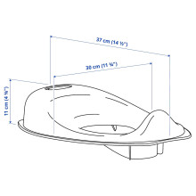 TOSSIG مقعد مرحاض, أبيض/تركواز