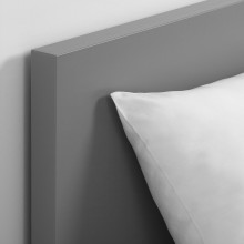 MALM هيكل تخت، عالي, رمادي/Luröy, 140x200 سم