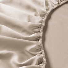 NATTJASMIN شرشف بمطاط, بيج فاتح, 140x200 سم